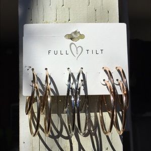 Earring hoops (6) pairs